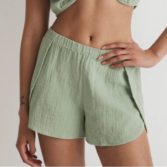 NWT Madewell SMALL Lightestspun Cover-Up Shorts Gatehouse Green - Picture 1 of 10